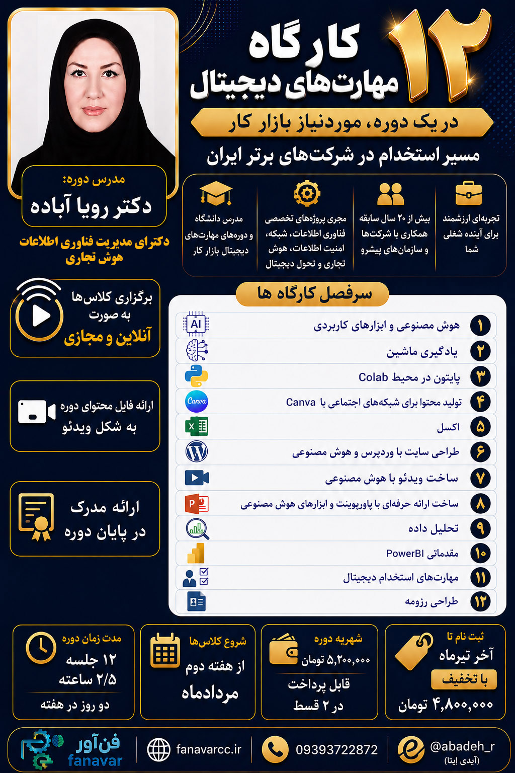 کارگاه ۱۲ مهارت دیجیتال